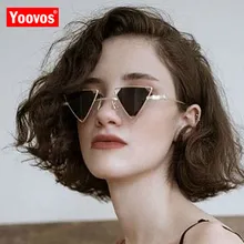 Yoovos Новые панк Солнцезащитные очки для женщин треугольные Oculos новые винтажные очки ажурная металлическая оправа Модные солнцезащитные очки для мужчин Okulary
