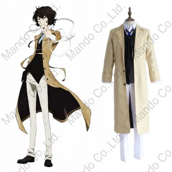 

Anime Bungo Stray Dogs Dazai Osamu Cosplay Costumes mans uniform suit Halloween outfit 3pcs set