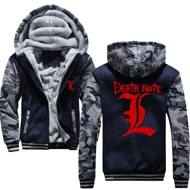 DEATH NOTE L Men Hoodies Male Warm Thick Velvet Sweatshirt Tracksuit Men Hoodies And Sweatshirts Jacket DEATH NOTE L Men Hoodies Male Warm Thick Velvet Sweatshirt Tracksuit Men Hoodies And Sweatshirts Jacket