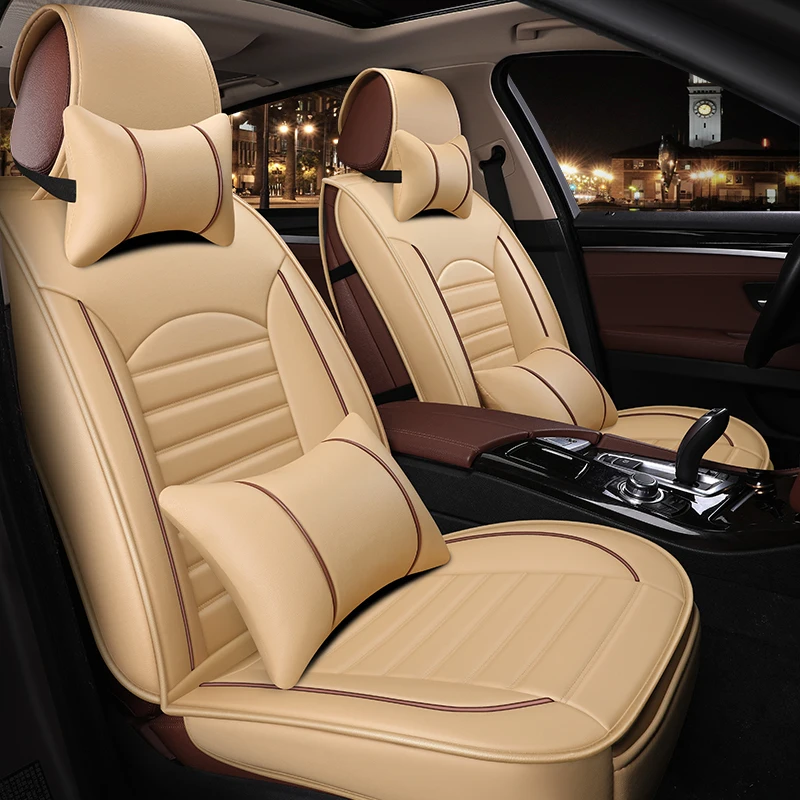 Eco-leather black//beige Car seat covers fit VOLVO XC60