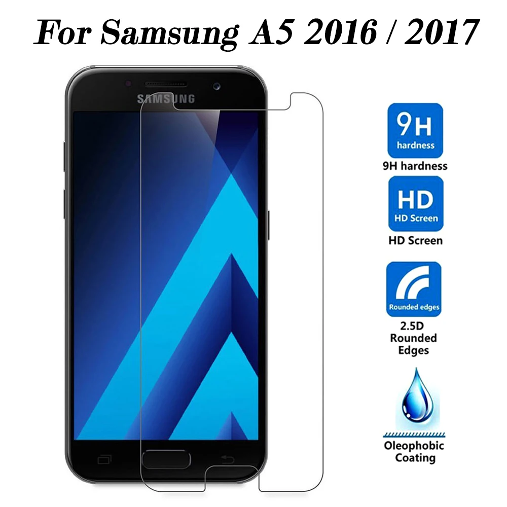

Protective Glass On For Samsung Galaxy A5 2017 Tempered Glass A5 2016 A510 A520 Glas Screen Protector Toughned Protect Film 9H