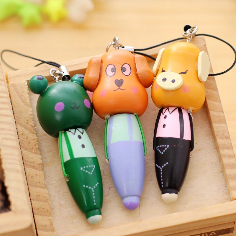 

3 pieces / pack Cartoon wooden ball pen primary school pupil pen child writing pen creative stationery gift wholesale