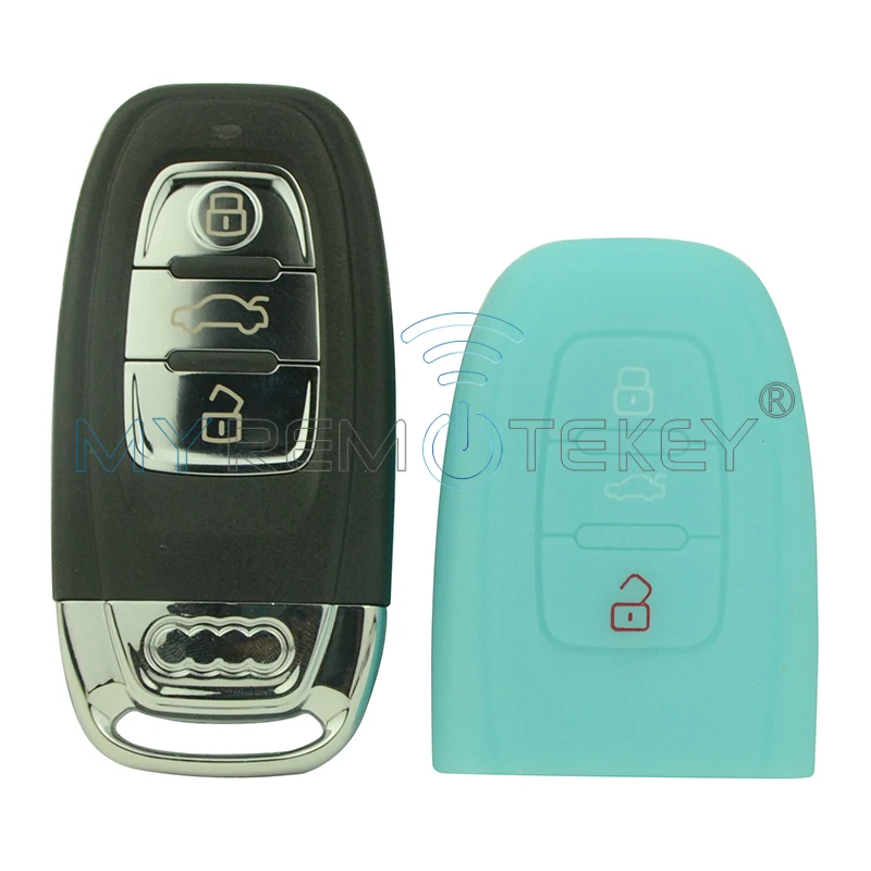 

Car Silicone Rubber Key Case Cover 3 Button With Hole For Audi Replacement Key Skin Shell A4 A6 Q5 Q7 Sq5 Remteky Car Styling