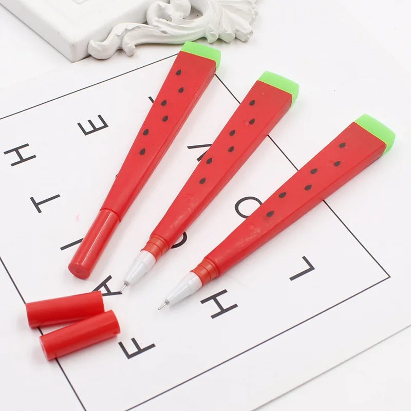

10PCS New Creative Cute Watermelon Gel Pen Prize Black Pen Pen Student Gel Pen Stationery