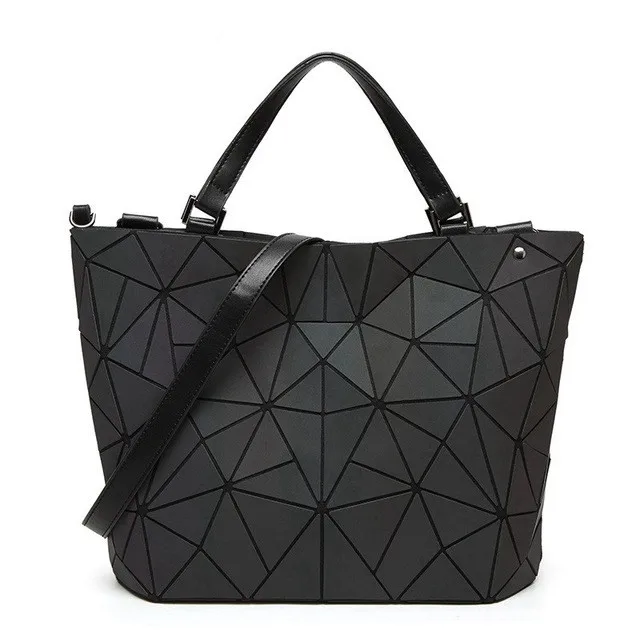 

New Japan style Women bag Luminous Geometric Ladies handbags women shoulder bags Folding handbag Purse Female Casual totes