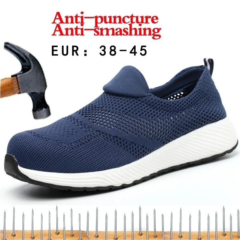 

Hohner Men's Breathable Boots Lightweight Work Shoes Steel Toe Indestructible Cap Casual Safety Shoes Hiking Protective Footwear