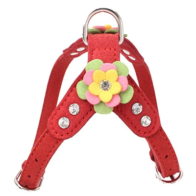 Red Жгут для домашних животных мерцающий Кристалл Цветочный Bling горный хрусталь собака на открытом воздухе тренировочные аксессуары для животных принадлежности для маленьких средних больших собак - Цвет: Red