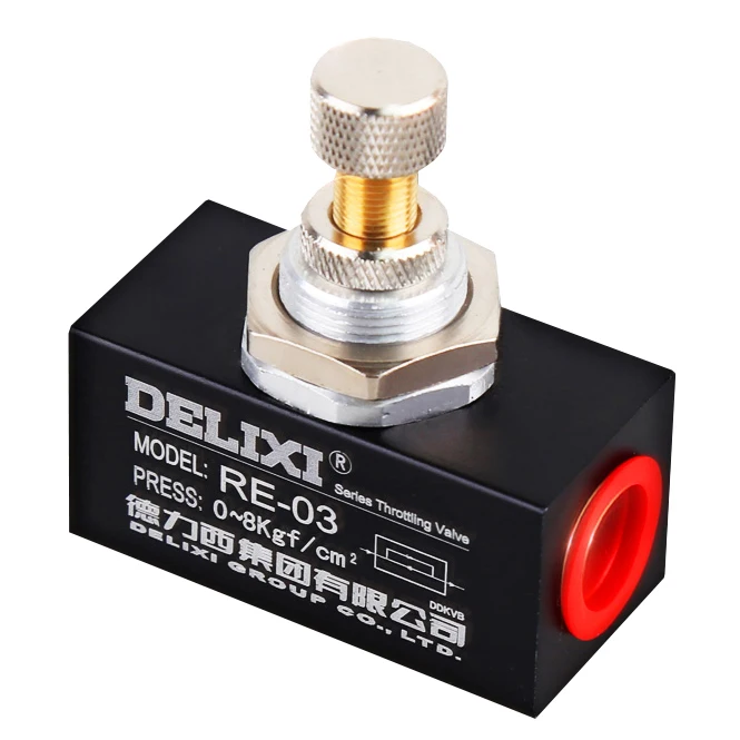 

1/8" Throttle Valve RE-01 Pneumatic Speed Regulating Valve Flow Control Valve