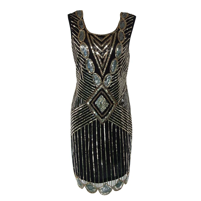 Women S 1920s Dance Dress Shining Fler Vintage Gatsby Women S 1920s Dance Dress Shining Fler Vintage Gatsby Great Charleston Sequin Tel Party