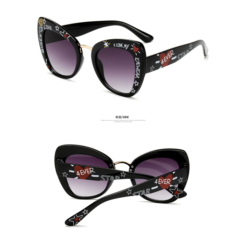 Модные сексуальные солнцезащитные очки с кошачьим глазом черепаха оправа Оттенки Солнцезащитные очки женские винтажные черные коричневые солнцезащитные очки lentes de sol mujer - Цвет линз: c1black-grey