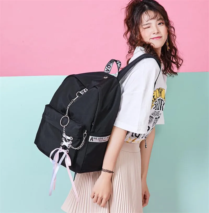 Nuevas mujeres mochila carga USB Nylon mochilas bolsas de escuela para adolescentes mochila feminina estudiantes Satchel Nuevas mujeres mochila carga USB Nylon mochilas bolsas de escuela para adolescentes mochila feminina estudiantes Satchel