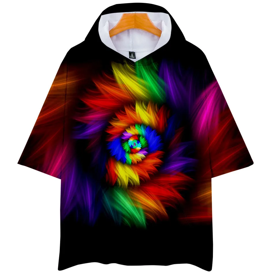 3D Tie Dye Flashbacks Толстовка Футболка мужская женская цветная психоделическая Футболка модная Harajuku фирменная футболка одежда