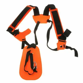 

Adjustable Double Shoulder Strap Grass Trimmer Brush Cutter Harness Belt Nylon Orange Garden Power Pruner Harness Strap