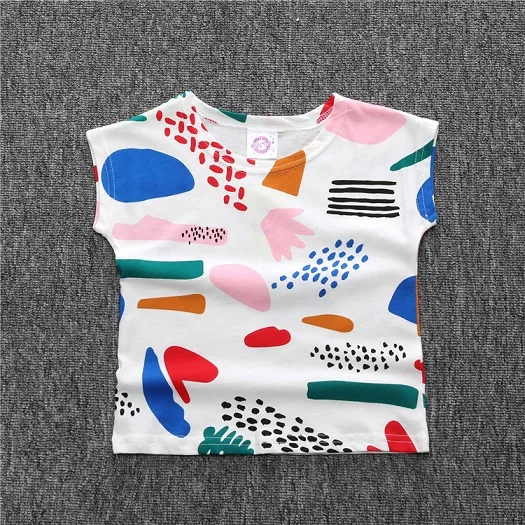Новые удобные детские топы, детский жилет летняя футболка для мальчиков принт с фруктами, одежда для мальчиков Детский жилет для мальчиков и девочек DW0131 - Цвет: as photo
