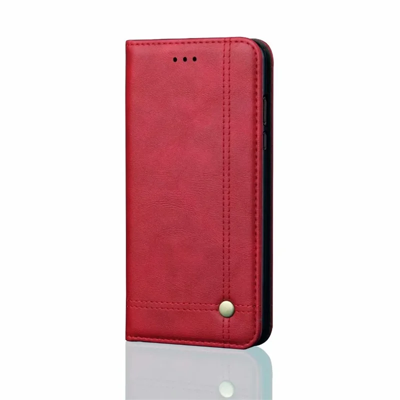 Роскошный кожаный чехол для samsung A50 с подставкой и отделением для карт в стиле ретро, защитный чехол на заднюю панель для samsung Galaxy A50 A505F-DS A 50 - Цвет: Red