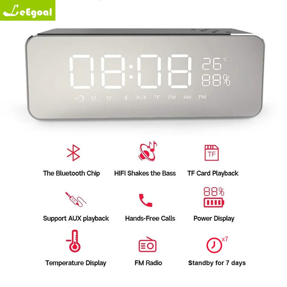 Portable Bluetooth Speaker s1 Wireless Stereo Music Sound Box Support FM Radio Line in TF USB Time/Alarm Clock Speakers Portable Bluetooth Speaker s1 Wireless Stereo Music Sound Box Support FM Radio Line in TF USB Time/Alarm Clock Speakers
