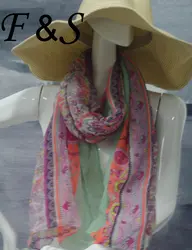 180 x 100 см розовый цветочные печать платки женщины длинные вуаль шарф из вискозы шали женские шарфы модные