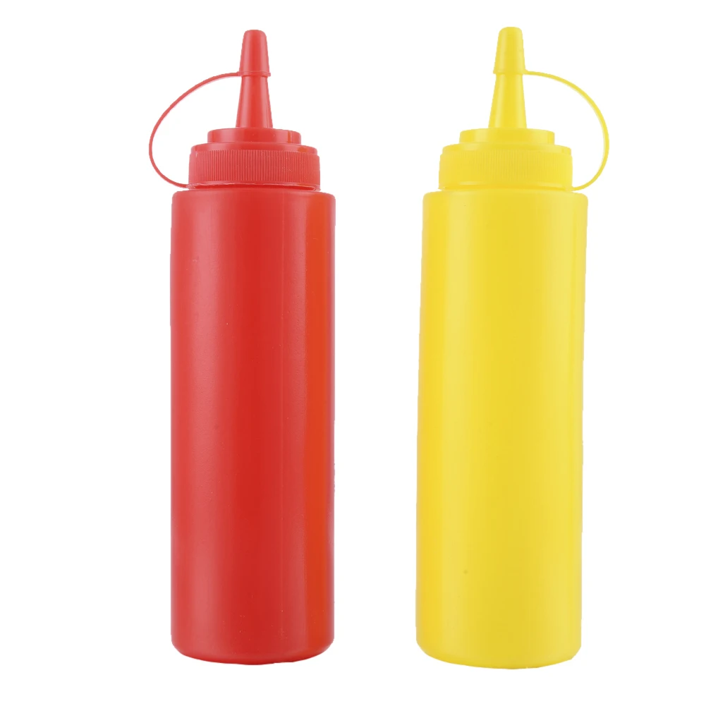 

Plastic Squeeze Bottle Condiment Dispenser Ketchup Mustard Sauce Vinegar Kitchen Daily Use