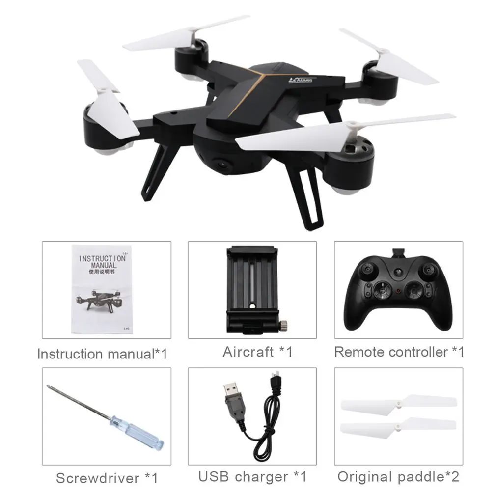 

Foldable Selfie Drone Tracker Phone Control Mini RC Drones with 6 Axle Wifi FPV 0.3MP HD Camera Pocket Helicopter VS JJRC H37
