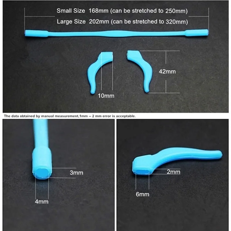 Набор аксессуаров для очков SWOKENCE, силиконовые противоскользящие ушные крючки, фиксированные полосы, Нескользящие веревочные ремешки для детей и взрослых G118
