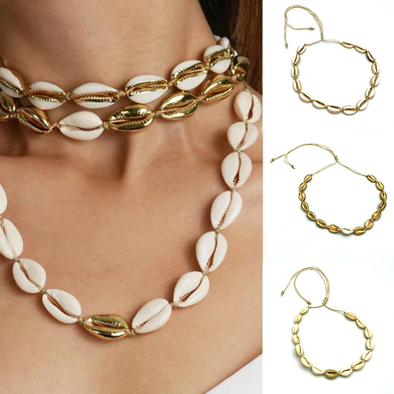 

Natural Jewelry Best Female Friend Shell Necklace Bohemia Seashell Cowrie Women