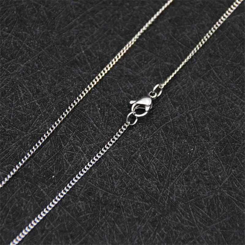 Pas cher en gros 1.9MM en acier inoxydable côté chaîne collier 18-24 pouces mode cadeau bijoux pour femme ajustement pendentif goutte livraison