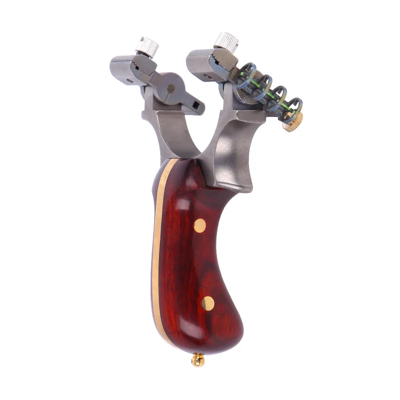 

Slingshot Catapult Hunting High Quality Titanium alloy With Rubber Band Outdoor Shooting Game sling shot 2018 New Cool