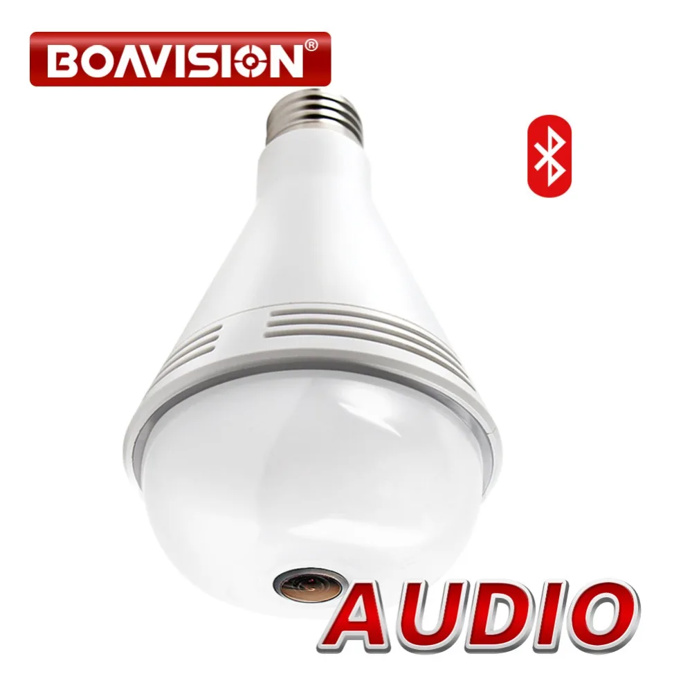 Bluetooth Music Speaker IP font b Camera b font Wi fi FishEye 960P 360 Degrees font
