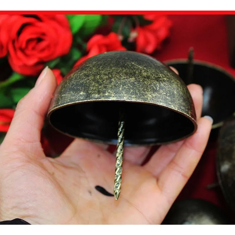 1Pcs 80*81mm,Round Decorative Iron Nails Furniture Studs Sofa Chair Pins,Table Foot Glide Nail,Tack Nail,Antique Bronze Tone 1Pcs 80*81mm,Round Decorative Iron Nails Furniture Studs Sofa Chair Pins,Table Foot Glide Nail,Tack Nail,Antique Bronze Tone