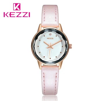 

KEZZI Top Brand Watch Women Luxury Crystal Dial Leather Strap Ladies Quartz Wrist Watch 2018 Relogio Feminino Female Clock Gift