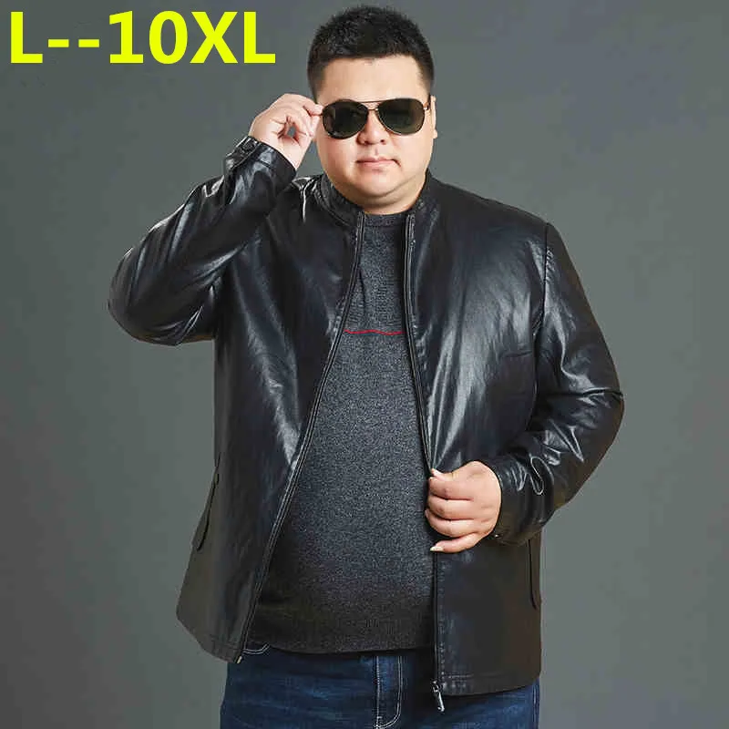 Кожаные Мотоциклетные Куртки 10XL 8XL 6XL 5XL мужская куртка кожаная бомбер Мужская