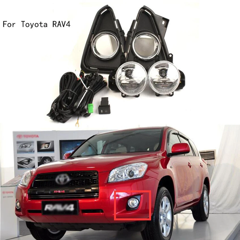 

Car Fog Light Assembly Kit For Toyota RAV4 2016 2017 2018 12V LED Fog Head Lamp Yellow Halogen Fog Lights Kit