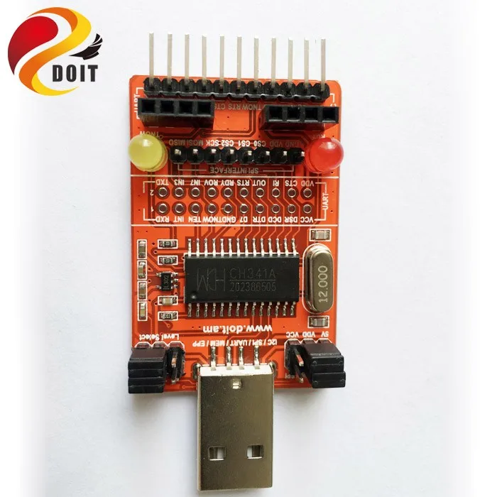 doit CH341A usb-кабель для переноса данных для I2C/IIC/SPI UART/ttl/ISP адаптер EPP/MEM параллельный преобразователь макетная плата комплект