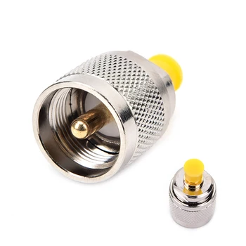 

PL259 UHF Silver-Plated Adapter plug male to SMA female jack RF connector