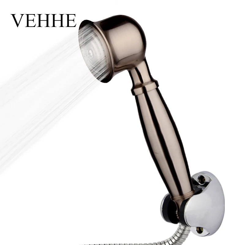 VEHHE Telephone Head Shower Bronze Rainfall Antique Brass Shower Holder