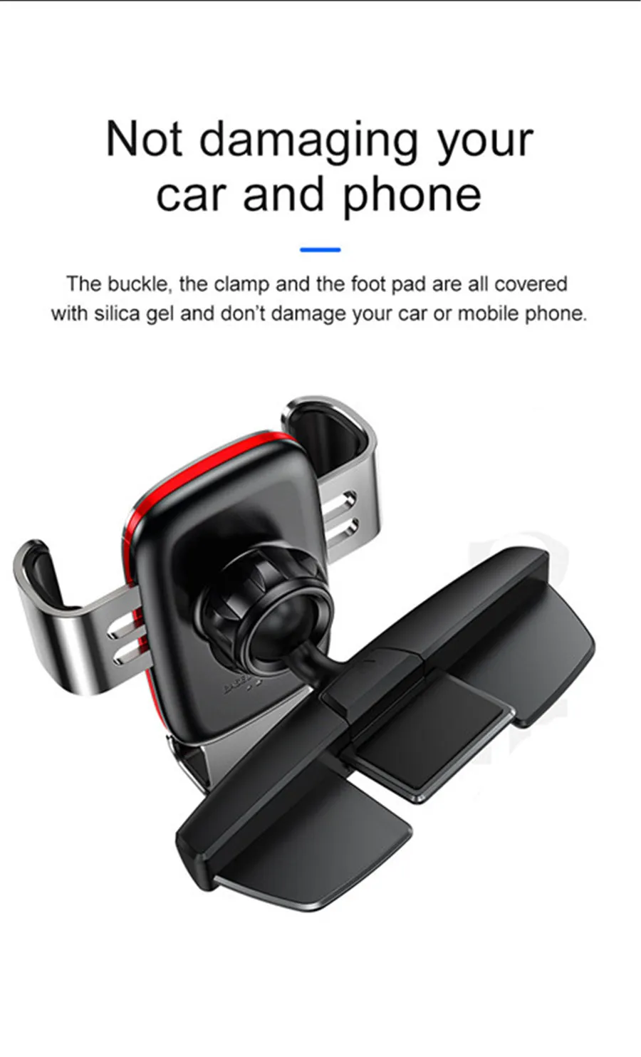 Черный компактный держатель для автомобиля держатель телефона металлический гравитационный для iPhone samsung Xiaomi Мобильный видеорегистратор