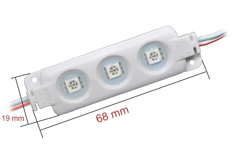 Водонепроницаемый IP68 5050 SMD 3 светодиодный модуль литья под давлением полосы света лампы теплый белый чистый белый DC12V