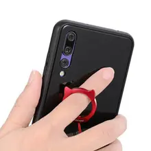 Aluminium alloy metal ring strap Portable super light weight mobile finger ring cute cat shap for girls