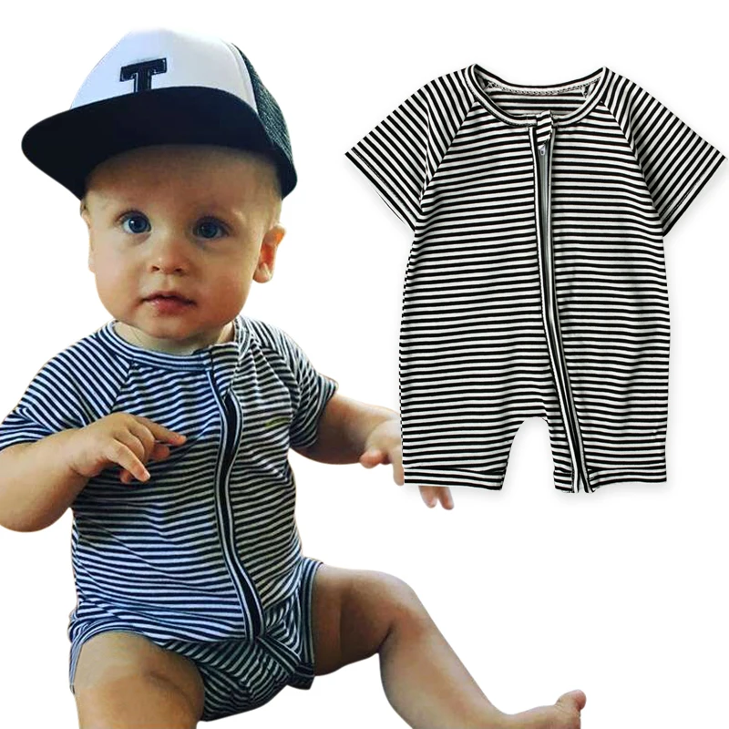 2017 Summer New Cute Striped Baby Boy&Girl Rompers One Piece Short