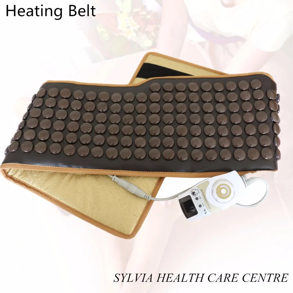 NEW far infrared tourmaline stone heating thermal health care waist belt therapy stone heating massage back support belt body care beauty tourmaline heating belt neck shoulder massage heating pad health care massage belt with tourmaline stone