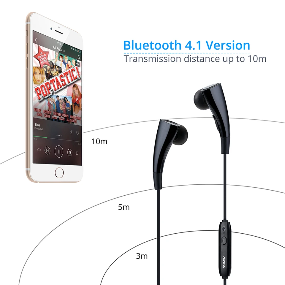 Mpow Magneto MBH31B Bluetooth наушники беспроводные наушники со встроенным микрофоном 7 часов воспроизведения магнит дизайн для смартфона Xiaomi