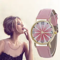 2017 Relojes HOMBRE Для женщин Часы Relogio feminino часы Для женщин Творческий шаблон кварцевые часы кожа ремень стол часы
