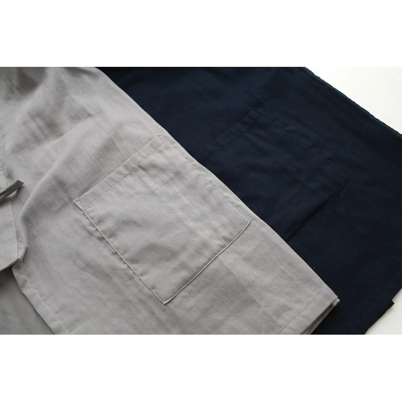 ZOOLIM Autumn Male Pajamas Sets 100% Cotton Kimono Sleepwear Japanese Style Pyjamas Men Soft Home Wear 2 Pieces High Quality