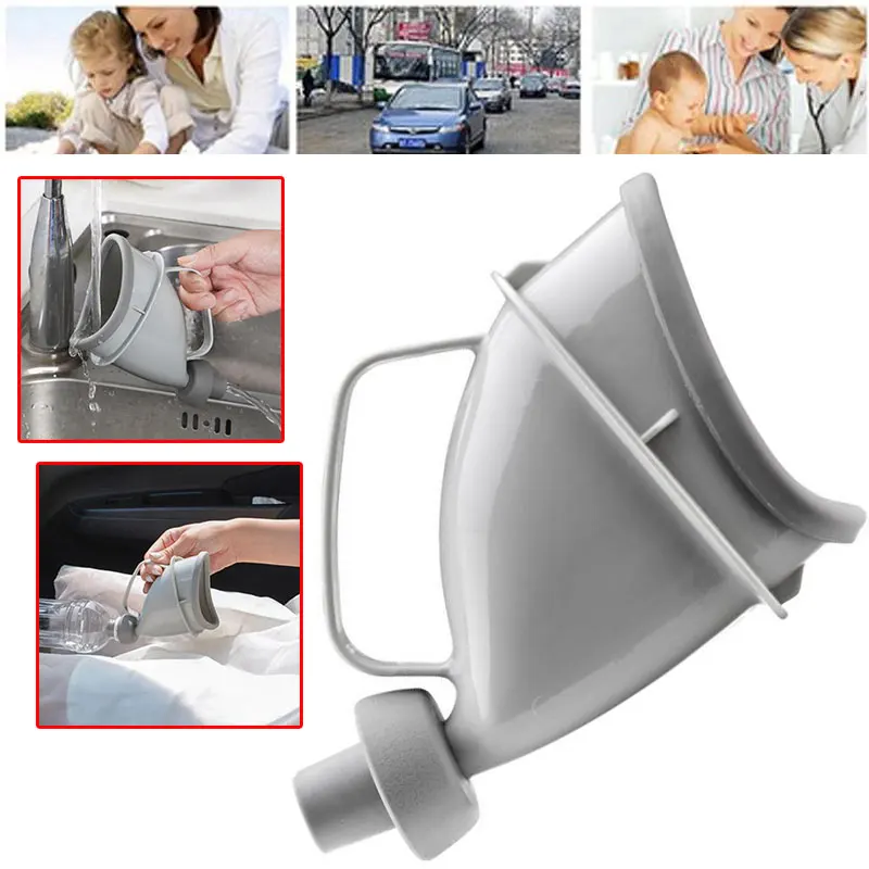 

2018 Portable Mobile Standing Urinal Funnel Toilet Car Handle Urine Bottle For Man Woman Urine Bags Outdoor Emergency Urinal