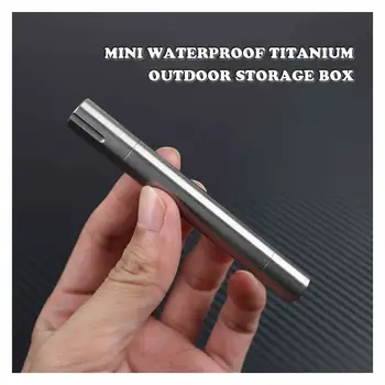 

Mini Portable Waterproof Titanium Pill Storage Box Outdoor Emergency Medicine Capsule Bottle Case Holder First Aid Kit
