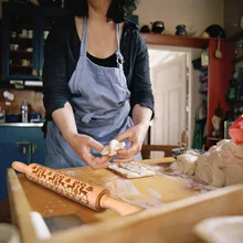Горячее рождественское тиснение скалка для выпечки печенья, помадка, для теста пирога выгравированный ролик Олень Снежинка