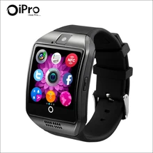 Bluetooth Intelligente Armbanduhr Telefon Q18 mit Kamera FM Radio TF SIM Einbauschlitz Schlaf-monitor Sitzende Erinnerung Smartwatch