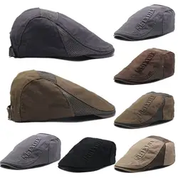 Hirigin новые мужские Newsboy плюща гатсби регулируемые плоские шапки пиковые такби повседневные взрослые береты головной убор для водителя