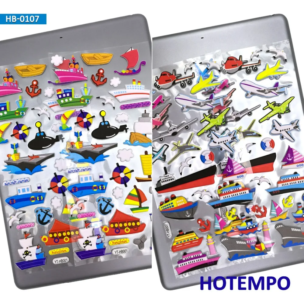 3D Foam Passenger Boat Ship Plane Cute Color Cartoon Kids Stickers Pegatinas Infantiles Stickers Pack for Children Scrapbooks 3D Foam Passenger Boat Ship Plane Cute Color Cartoon Kids Stickers Pegatinas Infantiles Stickers Pack for Children Scrapbooks