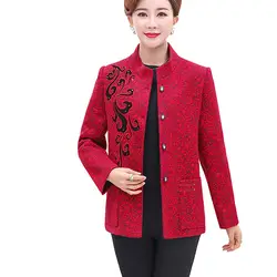 Для женщин пиджаки и куртки Blaser Chaquetas 2018 женские пальто Jaqueta Casaco Feminino Плюс Размеры XL ~ 4xxxxl цветочные леди блейзер